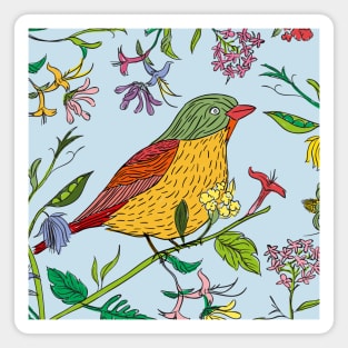 Hand Drawn Bird Spring Magnet